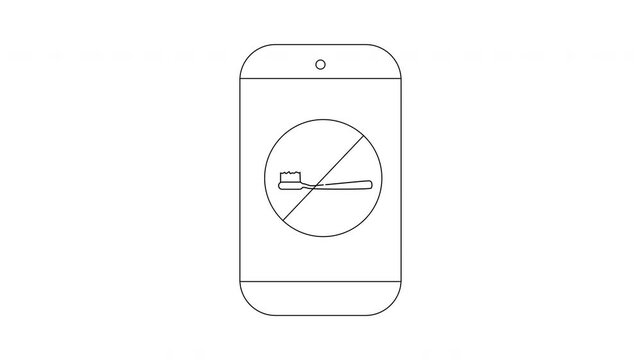No Smoking on Phone - Digital Health  Addiction Concept.