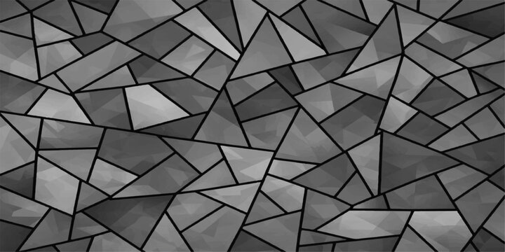 A contemporary geometric mosaic with abstract polygonal shapes.