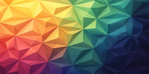 Fototapeta premium Geometric Low Poly Background With Bold Color transitions, vibrant artwork that sparks the imagination, evoking feelings of creativity and innovation.