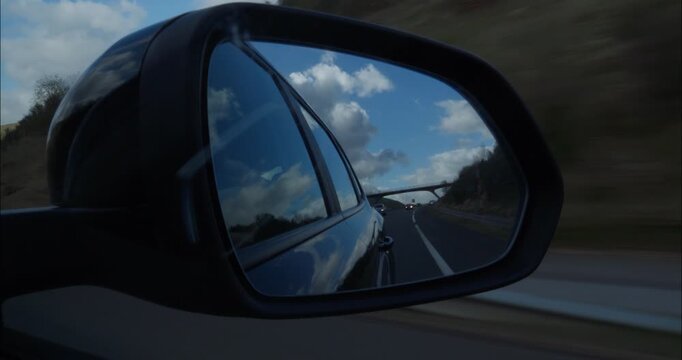 Rearview mirror Point Of View from inside a car