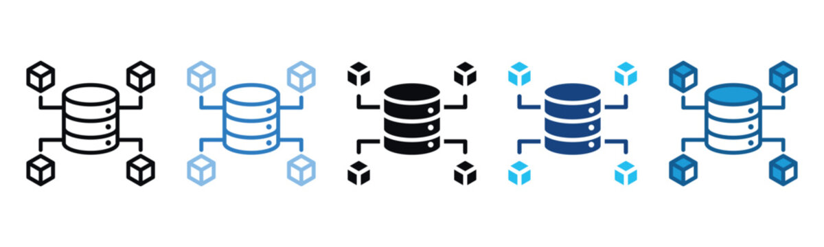Big Data Icon Set Multiple Style Of