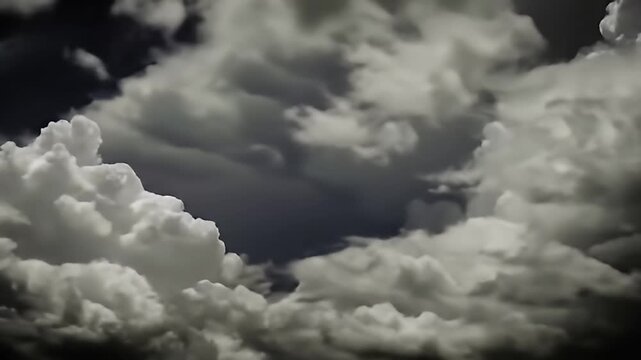 A Dark, Dramatic Sky Over Rolling Clouds Beneath a Brooding Storm Front