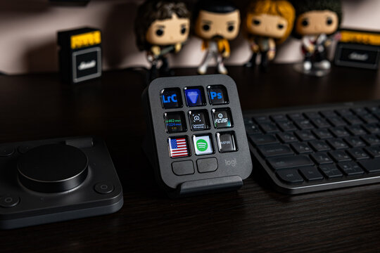 Logitech MX Creative Console and keyboard for photo editing