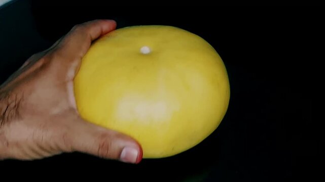 Fresh golden honeydew melon close up vibrant organic fruit showcase