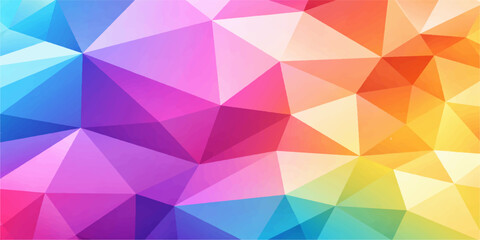 Fototapeta premium A vivid display of a multicolored geometric pattern and shapes, radiating a sense of creative inspiration. 