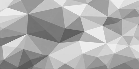 Fototapeta premium Geometric art background with a polygon texture in shades of gray.This modern design features a multitude of triangles that create an illusion of depth and movement. 