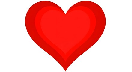 Obraz premium 3d red heart symbol on white background
