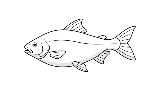 Fish Side View Illustration.
