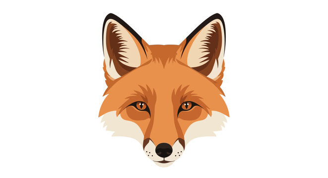 Fox Head Closeup Portrait.