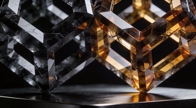 Premium abstract visualization of secure enterprise data privacy, multi dimensional algorithmic structures, and immutable risk management
