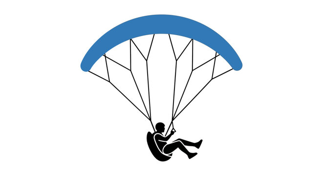 Man paragliding in air.