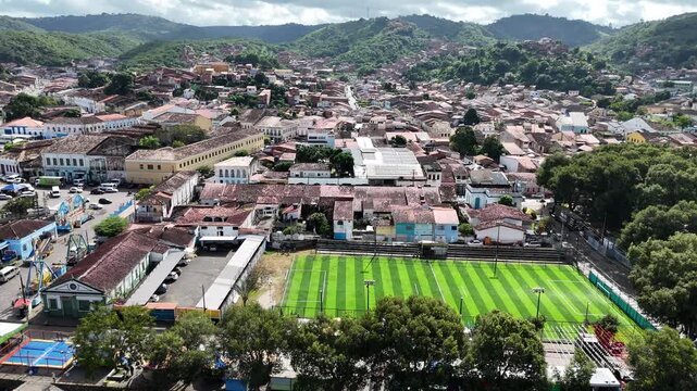 cachoeira, bahia, brazil - june 23, 2025: aerial view of the city of Cachoeira in the Reconcavo region of Bahia.
