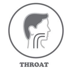 Obraz premium Throat anatomy icon