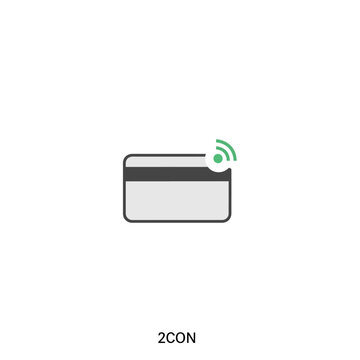 Contactless payment credit card.