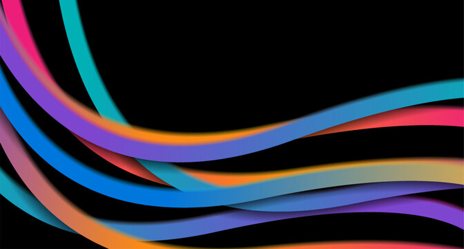 Bright shiny abstract glossy smooth waves modern background. Elegant wavy vector design