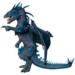 Fototapeta premium 3D Rendering Fairy Tale Dragon on White