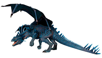 Fototapeta premium 3D Rendering Fairy Tale Dragon on White