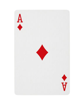 Ace of diamonds playing card isolated. Gambling and casino element.