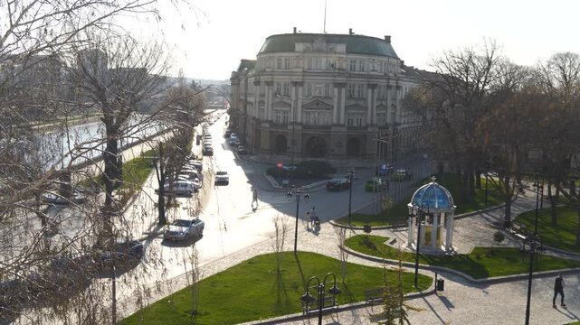 University headquarters classical building in the afternoon in Nis, Serbia