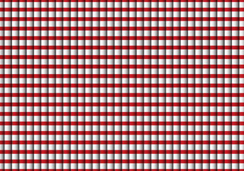 Fototapeta premium Red and white diagonal stripes vector background. Wrapping for candy or cane. Packaging on present.