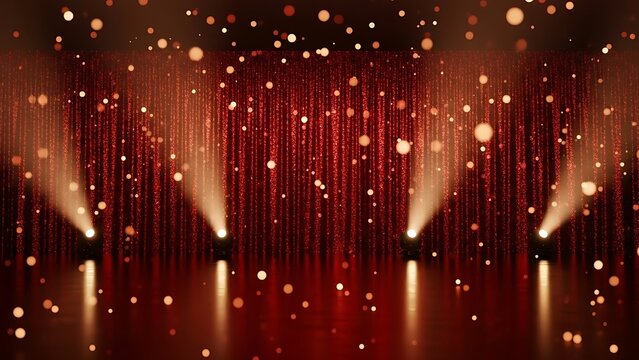 A pixelated image of spotlights shining on a dark background