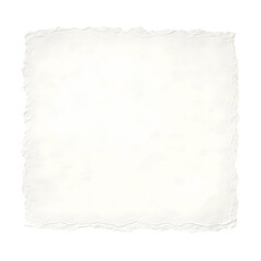 Fototapeta premium White Handmade Paper Texture Square Sheet Isolated on White Background 