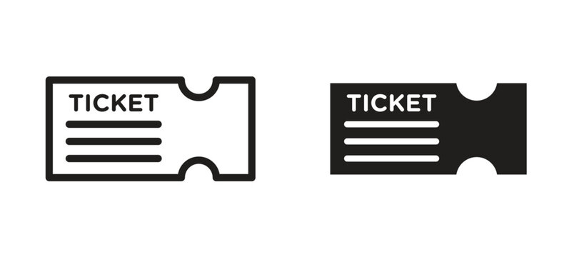 Ticket icon vector design template and illustration EPS10.