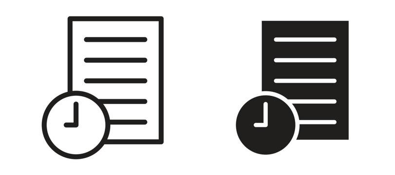 Timesheet icon vector design template and illustration EPS10.
