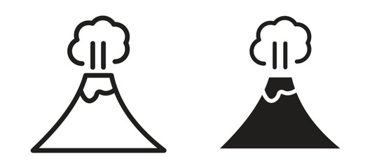 Volcano icon vector design template and illustration EPS10. © RImon