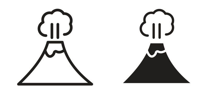 Volcano icon vector design template and illustration EPS10.