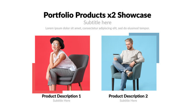 Portfolio Products x2 Showcase &ndash; Creative Portfolio Presentation, Projects Showcase Animation, Modern Personal and Business Portfolio for Branding and Marketing