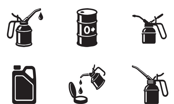 Oil Can Icon Minimal Line Vector Illustration