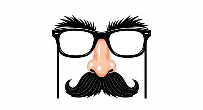 Funny Disguise Mask with Big Mustache, Glasses, and Nose - Perfect for Parties and Pranks