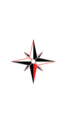 Fototapeta premium Modern Compass Design for Navigation and Exploration, Directional Symbol on White Background