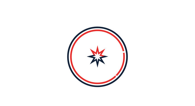 Modern Compass Star Icon Symbolizing Direction and Purpose