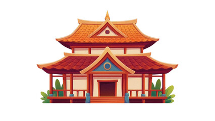 Fototapeta premium Traditional Asian Temple Architecture Design.