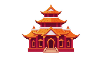 Fototapeta premium Traditional Chinese Pagoda Architecture Design.