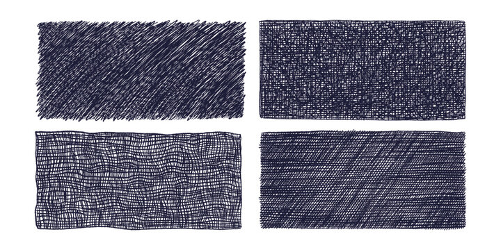 Crayon and pencil textured paper background. Natural chalk strokes create crosshatch pattern with authentic pen shading for creative design. Vector scribble collection