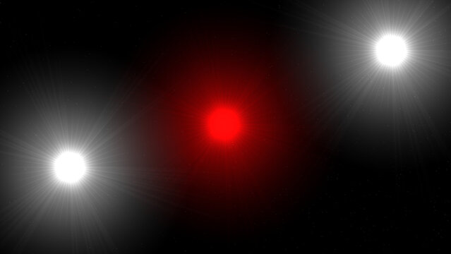 Alpha Centauri Stellar System. 3d illustration