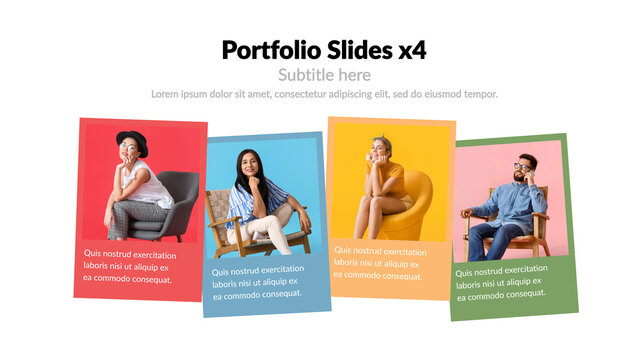 Portfolio x4 Window &ndash; Creative Portfolio Presentation, Projects Showcase Animation, Modern Personal and Business Portfolio for Branding and Marketing