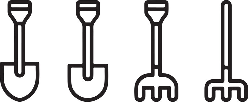 Garden Tools Icon Set