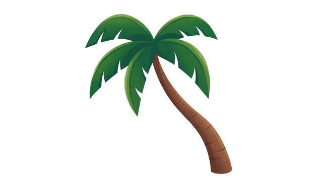 Palm tree with green leaves 1.