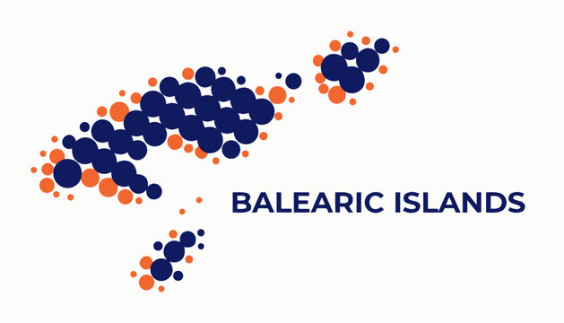Balearic Islands Map Illustration