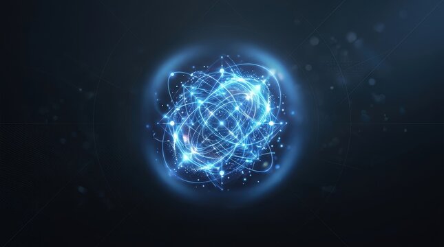 An electrified digital globe showcases complex interconnected pathways for data and security