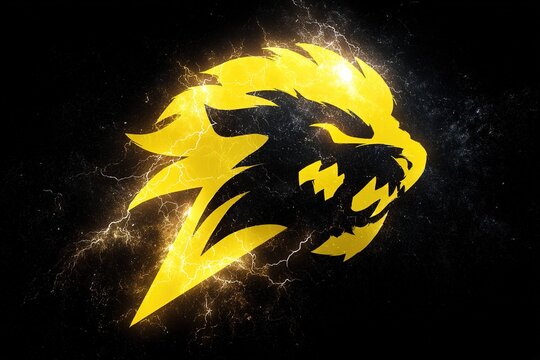 e-sports clan logo with lightning and claws
