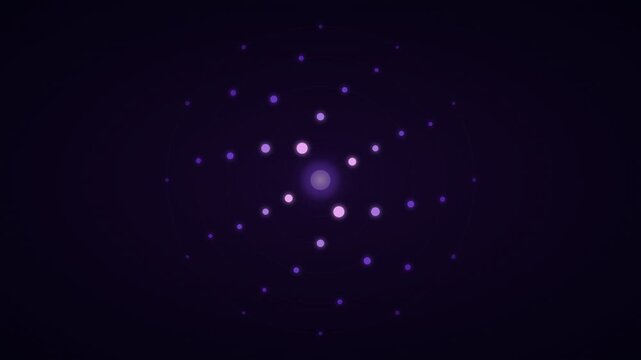 Purple Orbiting Dots Particle System Loop Animation Lupus Awareness 4K