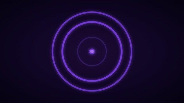 Purple Pulsing Concentric Rings Lupus Awareness Seamless Loop 4K