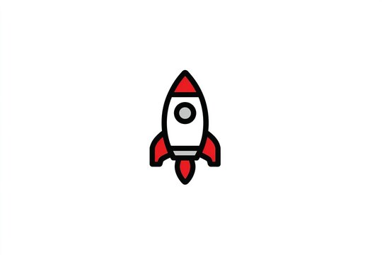 startup accelerator logo with rocket icon