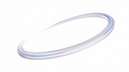 Naklejka premium Abstract colorful circular swirl ring with motion blur lines isolated on white background
