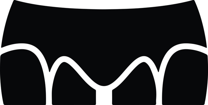 Silhouette of female underwear panties for fashion and laundry icons vector design